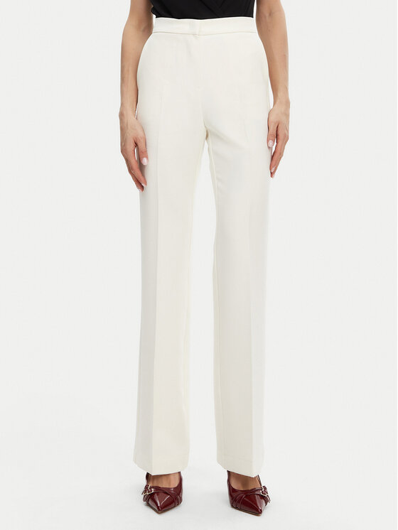 Maryley Maryley Pantaloni din material 25EB587/43VA Écru Regular Fit