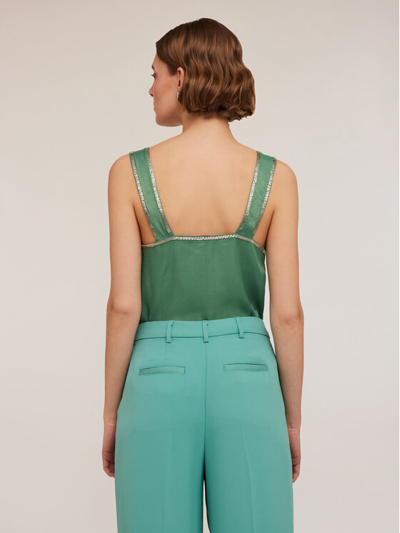 Motivi Motivi Top D724Q000441N015 Verde Regular Fit
