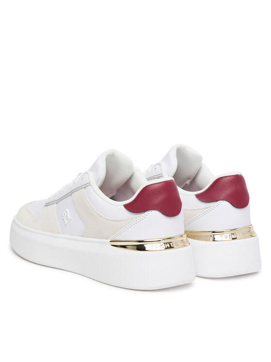 Tommy Hilfiger Tommy Hilfiger Sneakersy Fashion Court Mix FW0FW08632 Biały