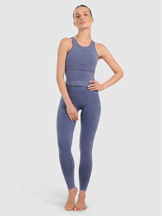 4F 4F Koszulka techniczna YOGA Granatowy Slim Fit