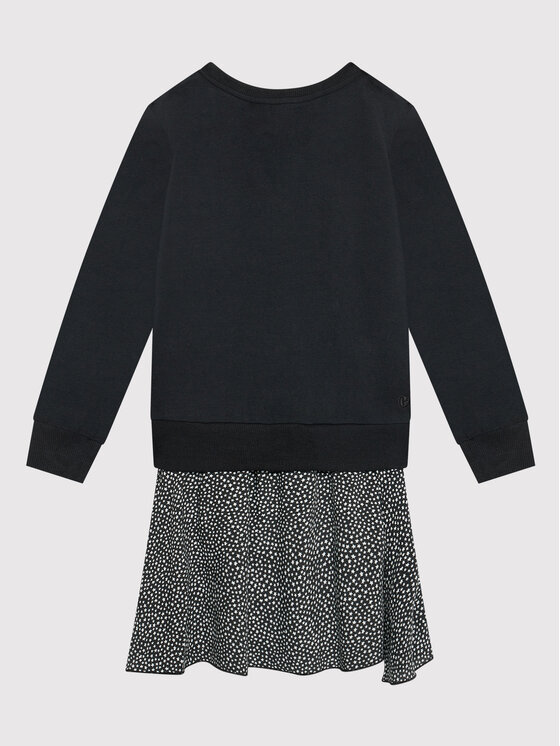 Pepe Jeans Pepe Jeans Každodenné šaty Melania PG951513 Čierna Regular Fit