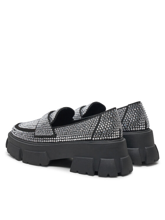 Steve Madden Steve Madden Loafersy Trifecta_R SM11003506 Srebrny