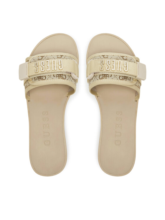 Guess Guess Klapki FLJELY LEL19 Złoty