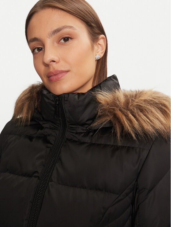 Guess Guess Žieminis paltas New Olga W4BL40 WEX52 Juoda Regular Fit