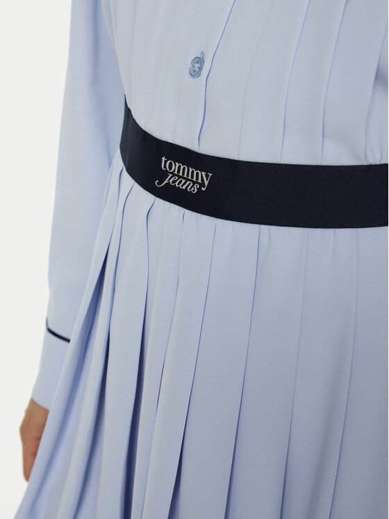 Tommy Jeans Tommy Jeans Hemdkleid DW0DW19474 Himmelblau Regular Fit