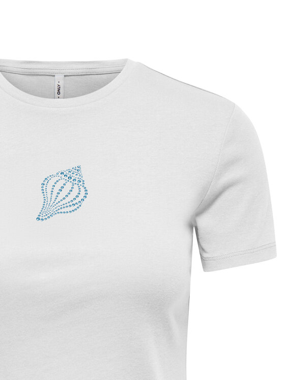 ONLY ONLY T-krekls Kira 15346419 Balts Regular Fit