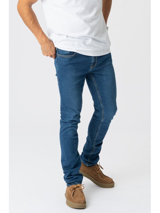 TeeShoppen TeeShoppen Jeansy 'Perform Collection' Niebieski Slim Fit