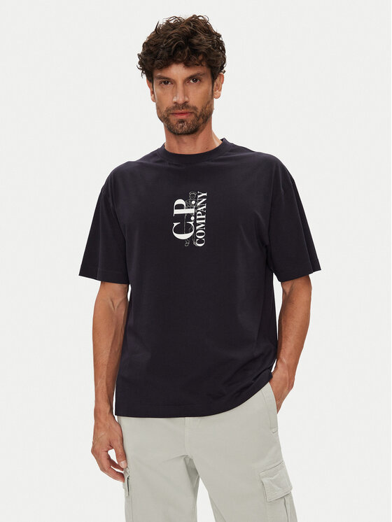 C.P. Company C.P. Company Póló 19CMTS092A005100W Sötétkék Regular Fit