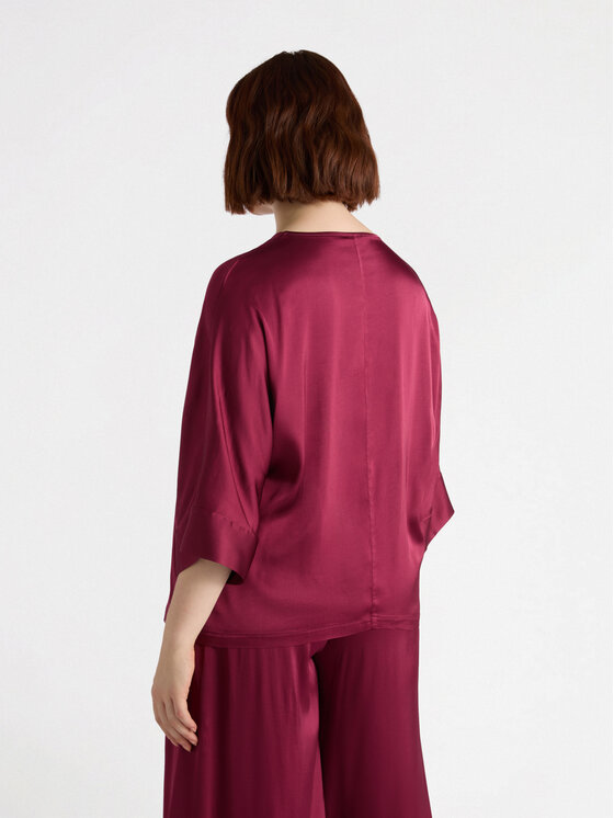 Fiorella Rubino Fiorella Rubino Bluzka 2527L000654N016 Czerwony Boxy Fit