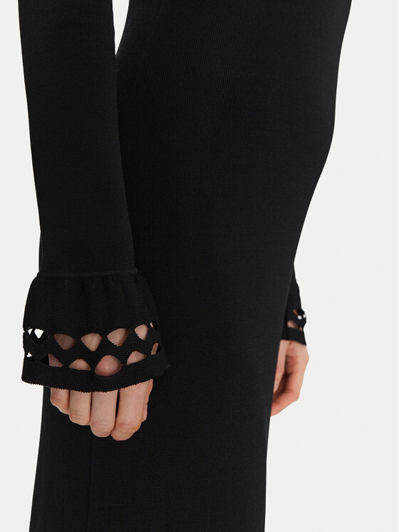 TWINSET TWINSET Rochie tricotată 251TP3050 Negru Slim Fit