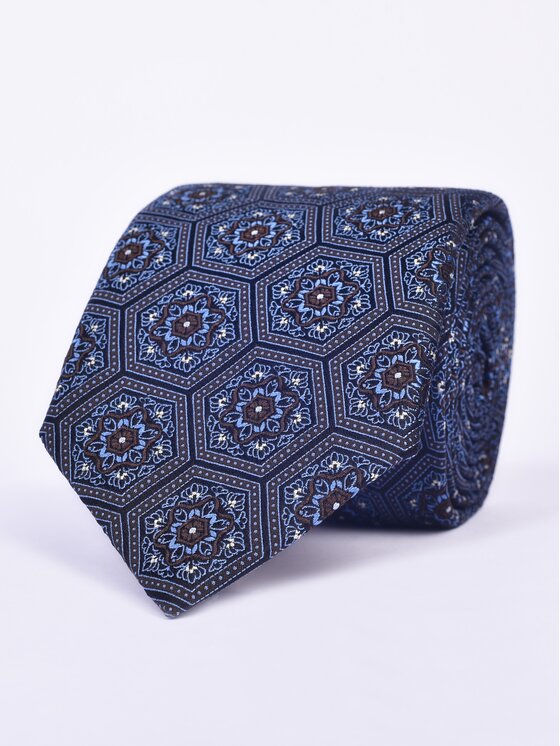 ELSNER ELSNER Γραβάτα JEDWAB ŻAKARD A0903 Σκούρο μπλε