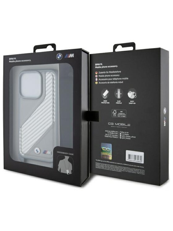 BMW Motorsport BMW Motorsport Etui na telefon Apple iPhone 16 Pro Max Szary