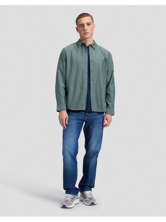 Lee Lee Koszula WORKWEAR BUTTON DOWN Zielony Relaxed Fit
