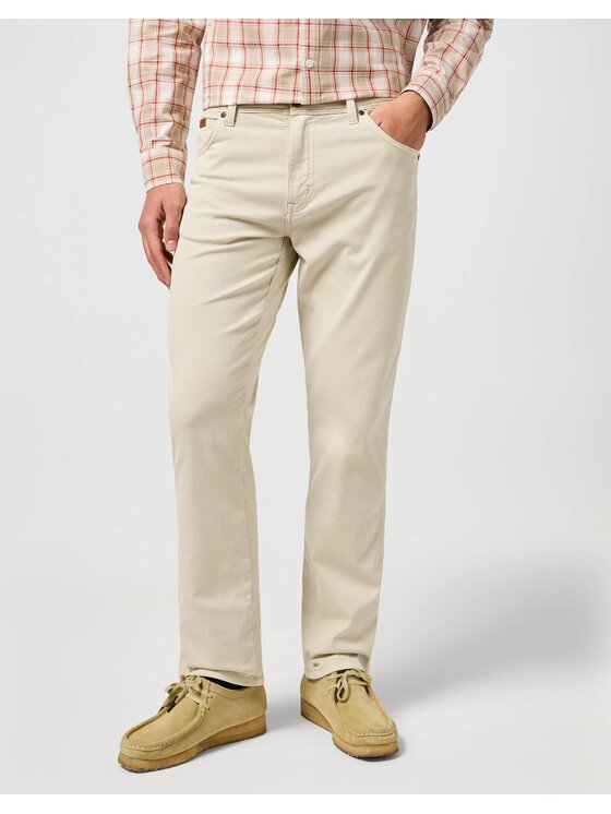 Wrangler Wrangler Spodnie materiałowe TEXAS Beżowy Straight Fit