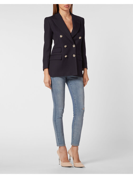 PHILIPP PLEIN PHILIPP PLEIN Sako 9763 Tmavomodrá Loose Fit