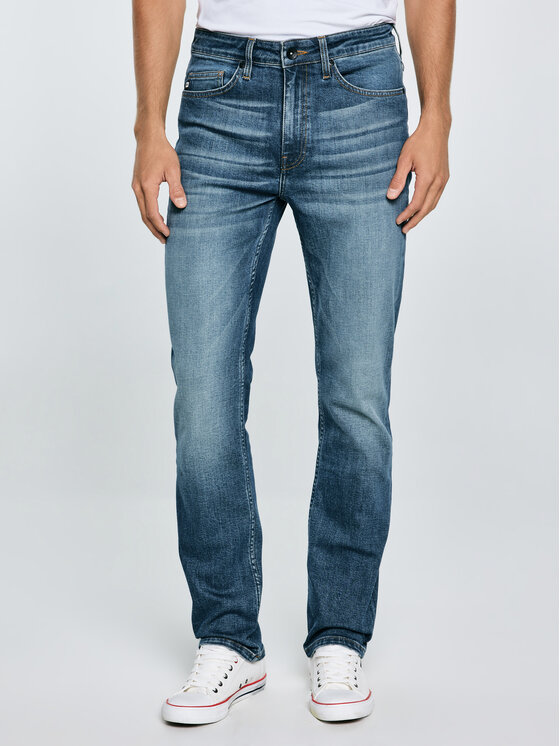 BIG STAR BIG STAR Jeansy TERRY HIGH WAIST Niebieski Slim Fit