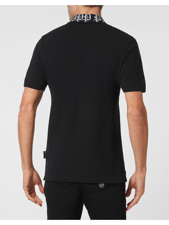 PHILIPP PLEIN PHILIPP PLEIN Polo 879 Czarny Slim Fit
