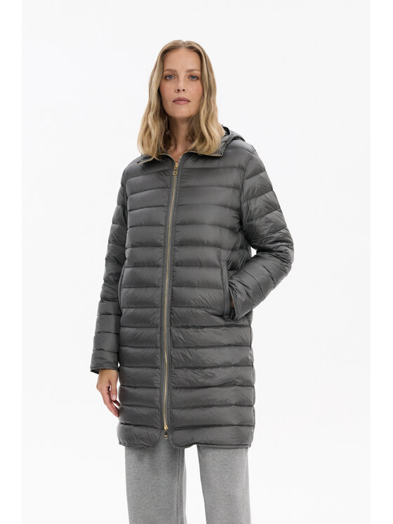 Deni Cler Milano Deni Cler Milano Kurtka przejściowa T-DC-9081-F5-90-88-1 Szary Regular Fit