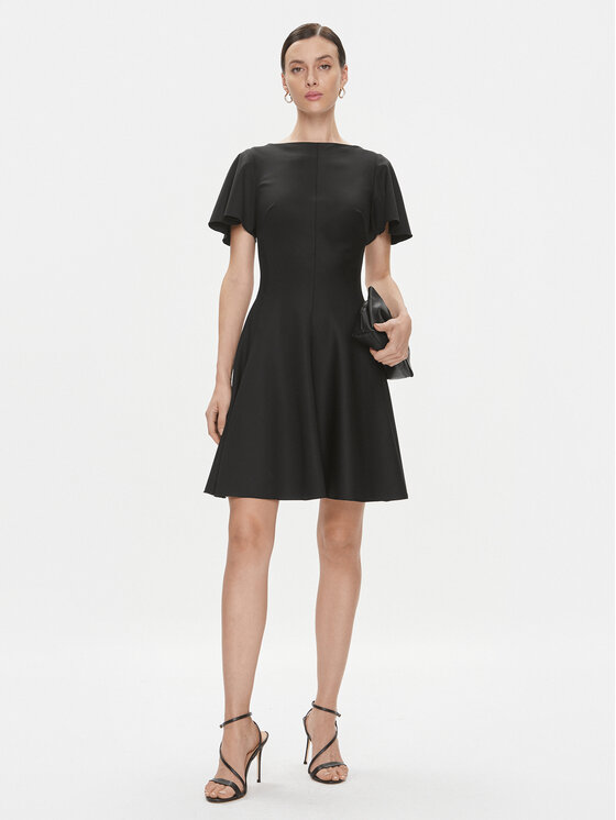 Trussardi Trussardi Φόρεμα καθημερινό 56D00771 Μαύρο Regular Fit