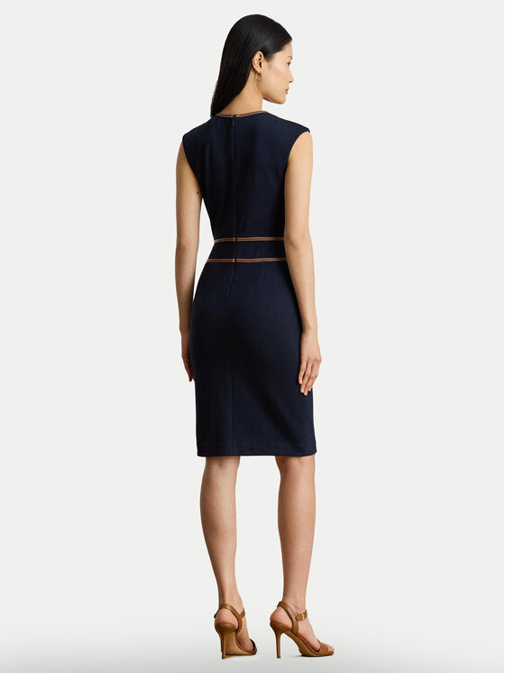 LAUREN RALPH LAUREN LAUREN RALPH LAUREN Cocktail obleka 200980040001 Mornarsko modra Slim Fit