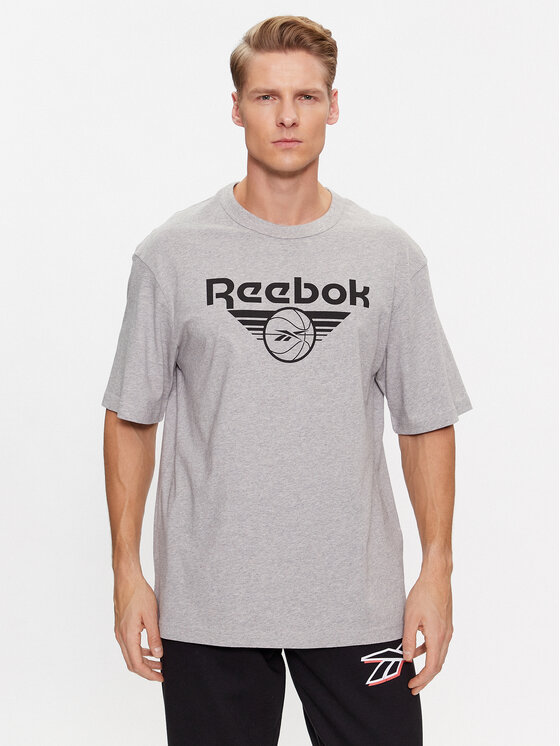 Reebok Reebok T-Shirt Basketball IL4423 Šedá Regular Fit