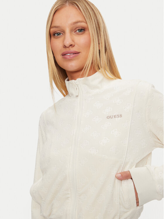 Guess Guess Majica dugih rukava V4BQ04 KCHS2 Écru Regular Fit