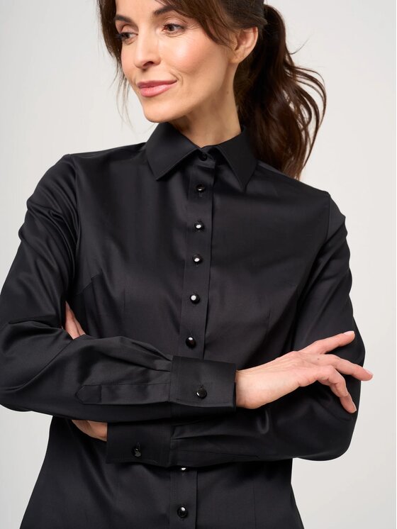 Willsoor Willsoor Koszula 61486 Czarny Slim Fit