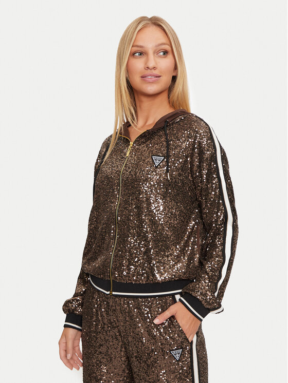 Guess Guess Суитшърт V4BQ19 KCI90 Кафяв Regular Fit