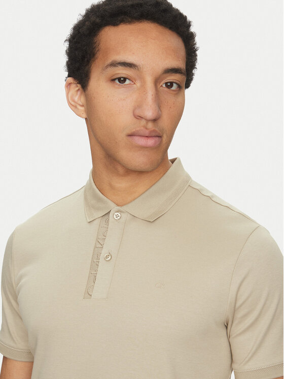 Calvin Klein Calvin Klein Polo marškinėliai K10K114135 Pilka Regular Fit