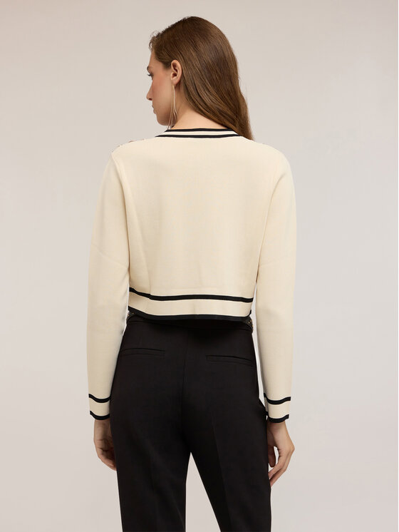 Motivi Motivi Cardigan M465W003565N0S1 Bianco Regular Fit