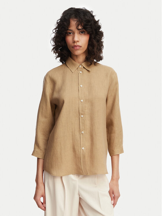 Marella Marella Camicia Girello 2615111122 Beige Regular Fit