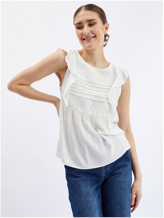 Orsay Orsay Bluzka 632025001000__38 Biały Regular Fit