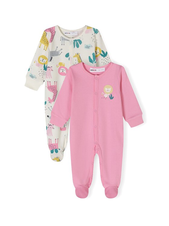 MINOTI MINOTI Komplet 2 par pajacy 24babypack26 Fioletowy
