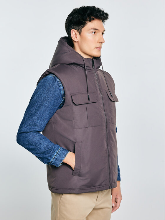 BIG STAR BIG STAR Kamizelka YVES Szary Basic Fit