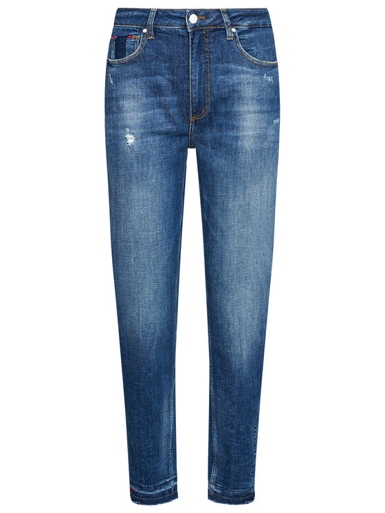 Guess Guess Jeansy Mom W1RA21 D46A4 Granatowy Tapered Fit