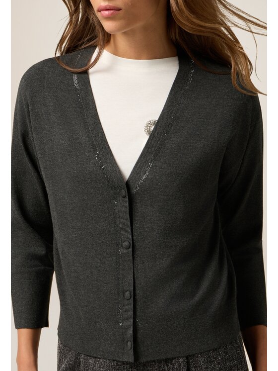 Oltre Oltre Cardigan M292J005026N023 Grigio Slim Fit