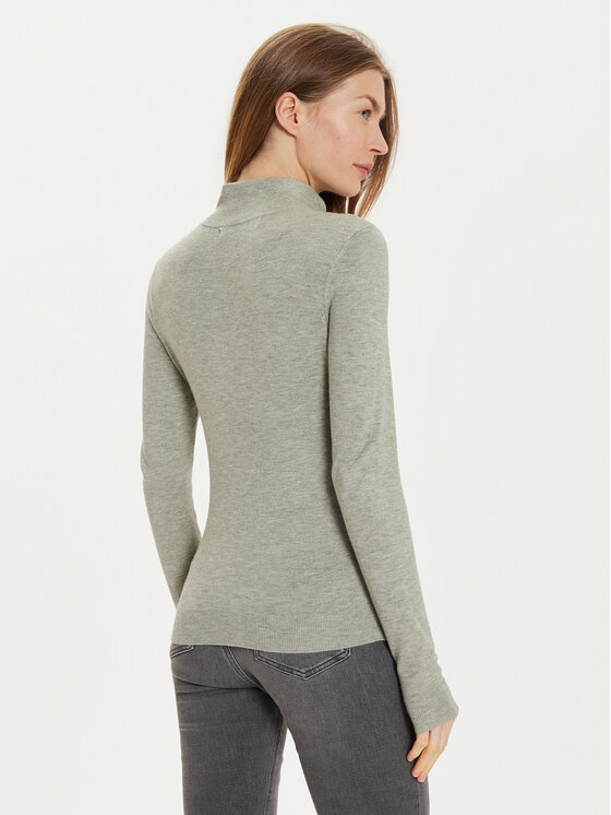 Vero Moda Vero Moda Sweter Happiness 10317993 Szary Slim Fit