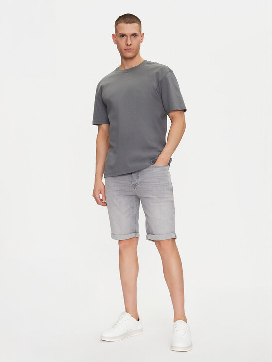 HUGO HUGO Pantaloni scurți de blugi 50537720 Gri Slim Fit