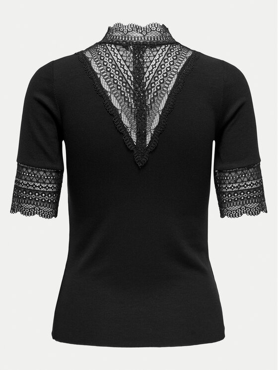 ONLY ONLY Majica Tilde 15335353 Crna Slim Fit