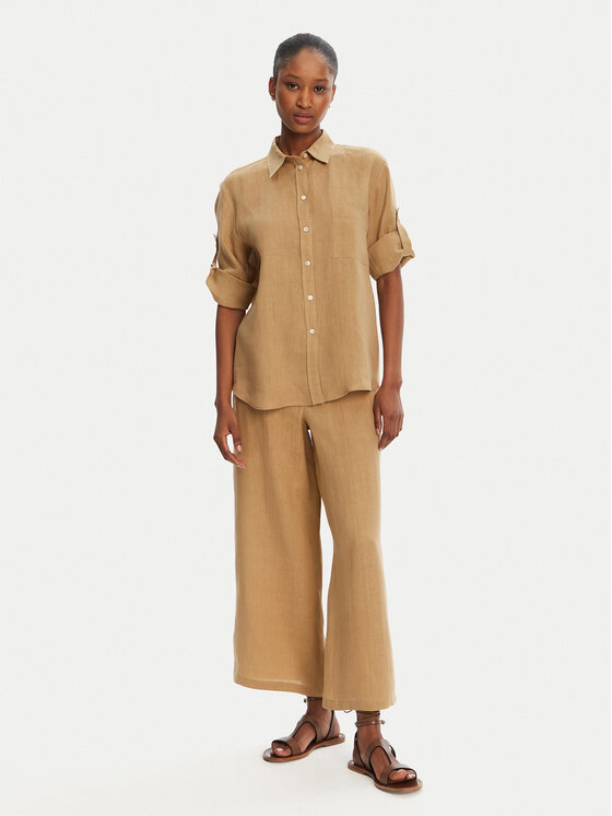 Marella Marella Culottes nohavice Silvana 2515131022 Béžová Regular Fit