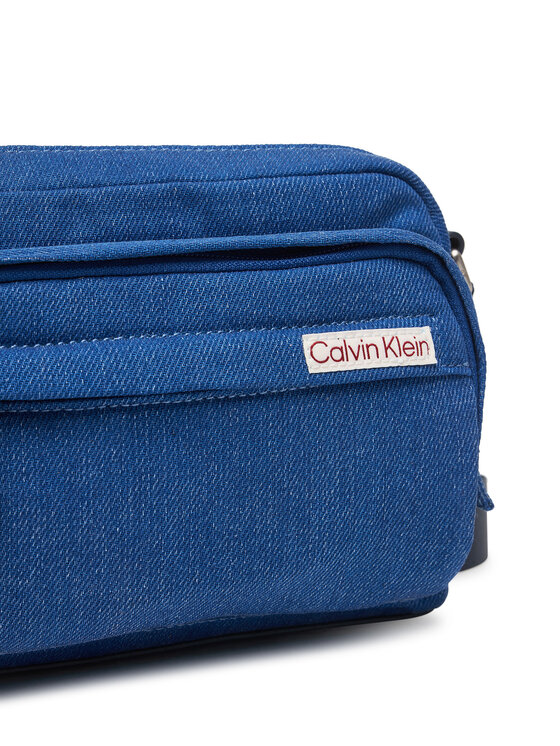 Calvin Klein Calvin Klein Torbica za okrog pasu Sleek Denim Utility Camera Bag LV04D3432G Modra