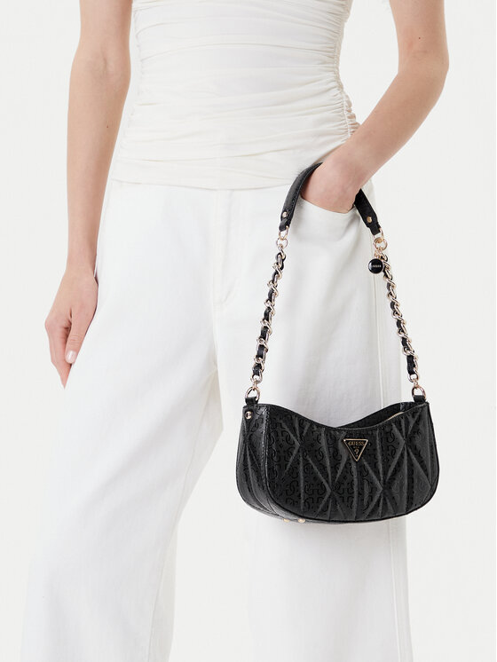 Guess Guess Дамска чанта Aldina HWGG96 63170 Черен