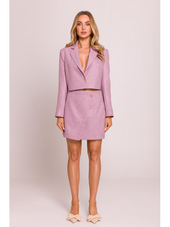 Made of Emotion Made of Emotion Marynarka M853 Różowy Cropp Fit