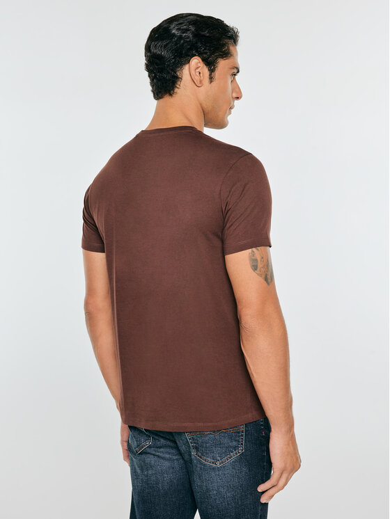 BIG STAR BIG STAR T-Shirt NEVISSER Brązowy Basic Fit