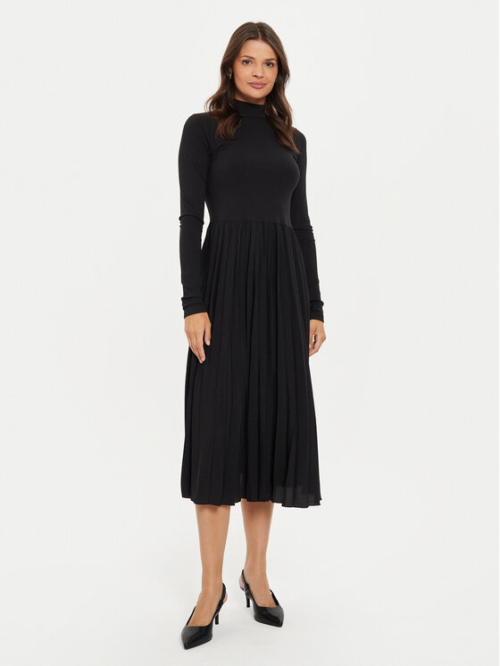 Tommy Hilfiger Tommy Hilfiger Trikotažinė suknelė WW0WW44176 Juoda Regular Fit
