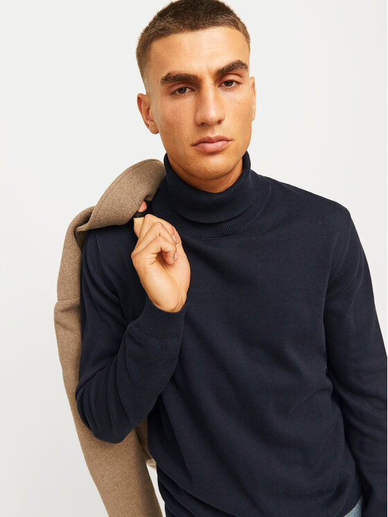 Jack&Jones Jack&Jones Rollkragenpullover Basic 12258051 Dunkelblau Regular Fit
