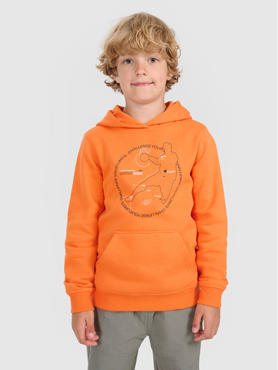 4F 4F Bluza URBAN COMMUTER Pomarańczowy Regular Fit