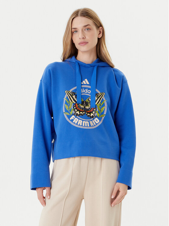 adidas Bluza Farm JL8608 Niebieski Loose Fit