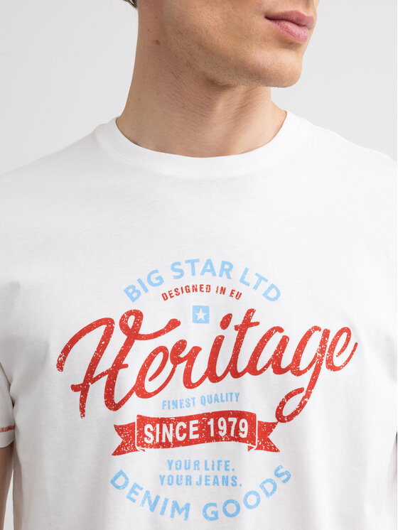 BIG STAR BIG STAR T-Shirt JAMAN Biały Basic Fit