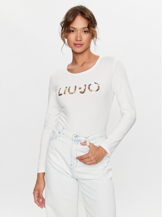 Liu Jo Bluza TF3285 J0088 Écru Regular Fit